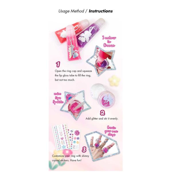 Playdates Recommended Kids Makeup Kit Washable And Includes Rings Creative Play