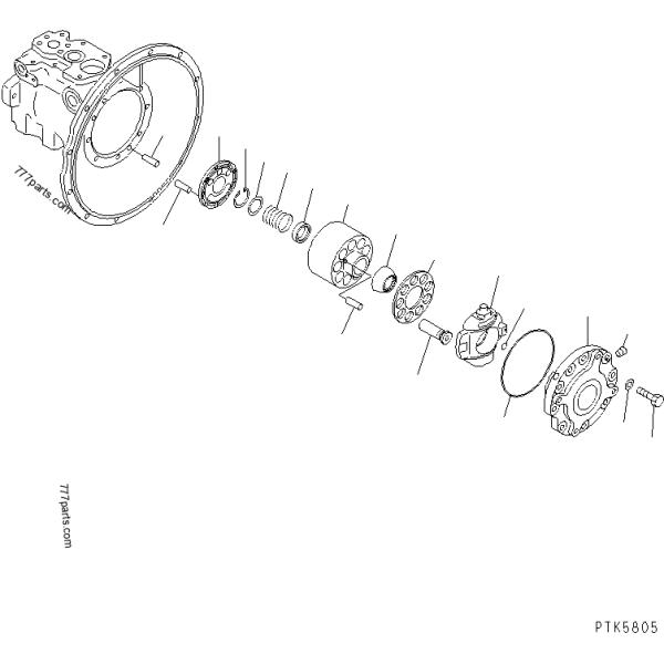 HPV75 Гидравлические насосы Ремонтные комплекты Фитинги 708-1W-00111 708-1W-00131 Подходит PC60-6 PC60-7