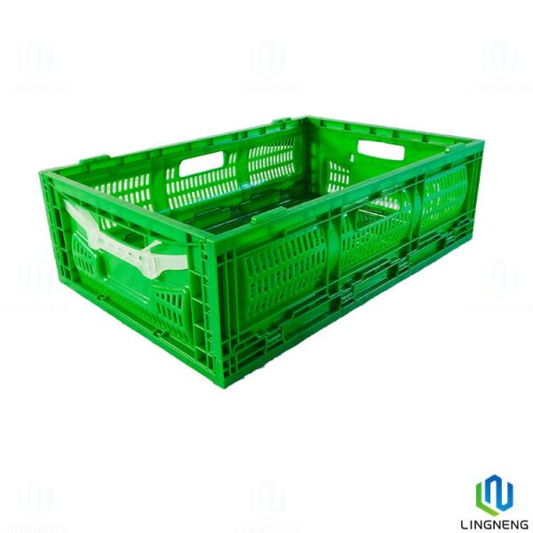 Fruit / Vegetable 36L Folding Crate Box Plastic Collapsible Storage Crate With