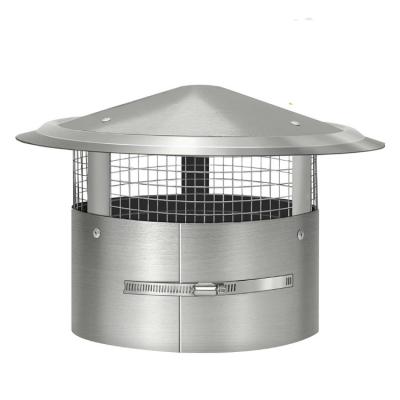 8 Inch 200mm Round Fixed Stainless Steel Chimney Cap With Bird Guard