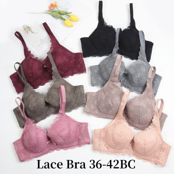 Lace Women Bra Three Hook-and-eye Wire Free Comfort Bra High Quality Lace Design Women Bra