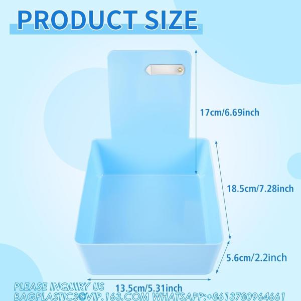 Dental Working Lab Pan, Dental Lab Work Case, Medium Plastic Pans With Stainless Steel Clip For Holding Job Cards