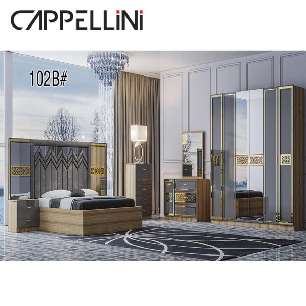 MDF Wood Hotel Furniture Sets Single King Bed Modern Bedroom Furniture