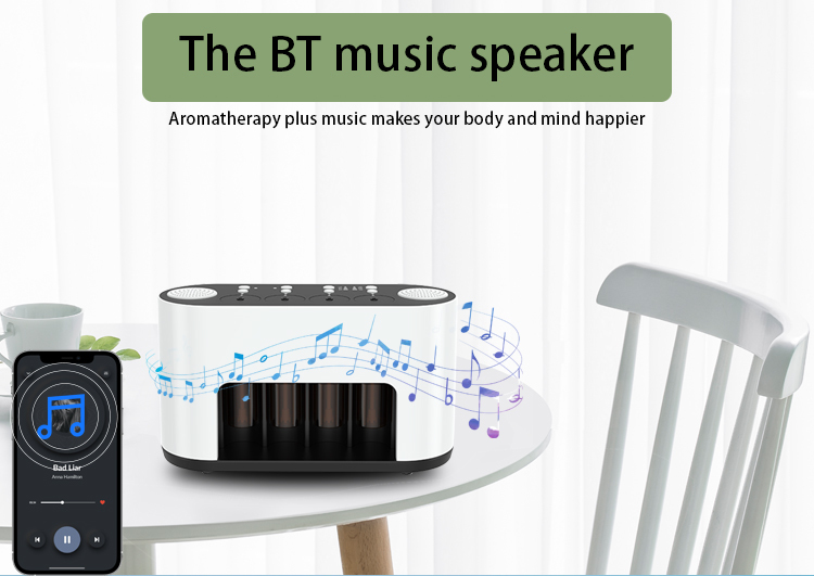 Four Nozzles Home Aroma Diffuser with Two-fluid Atomization and Bluetooth Audio for Essential Oils