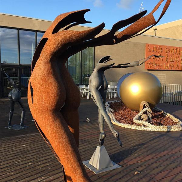 Gnee Garden Weathering Steel Decorative Metal Yard Art Outdoor