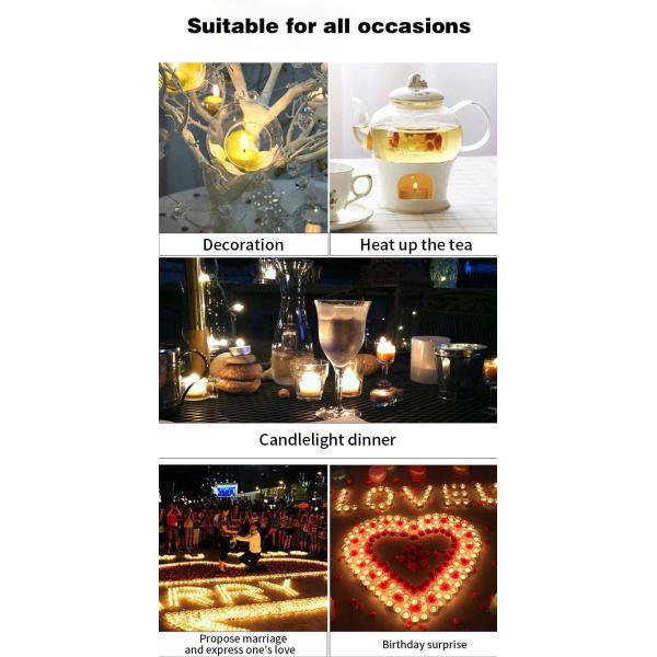 Bougie de thé blanc sans fumée pour la décoration de la maison