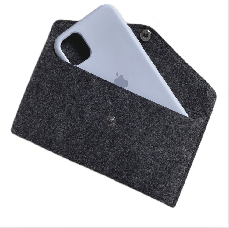 Wholesale Classic Design Felt Storage Bags Mobile Phone Glasses Coin Wallet Card Ear Power Cord Vacuum Compressed Gift Bags