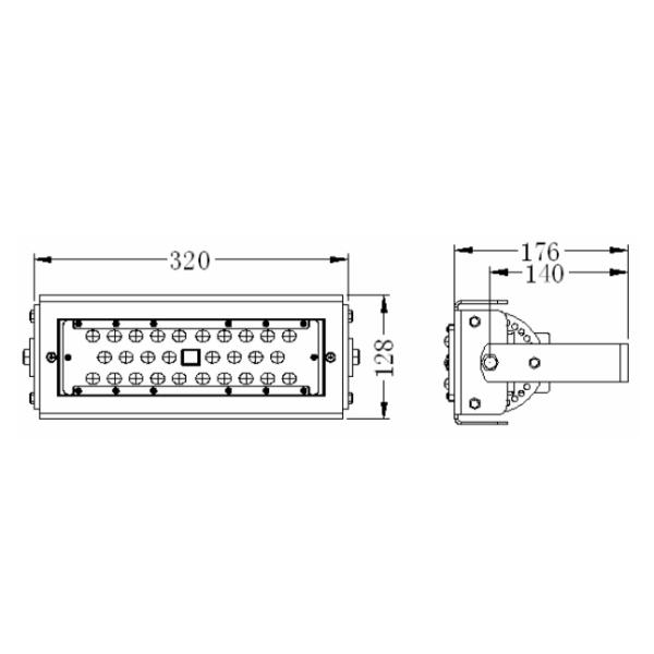 свет потока СИД 50w IP66 RGB с регулятором цвета DMX512 изменяя