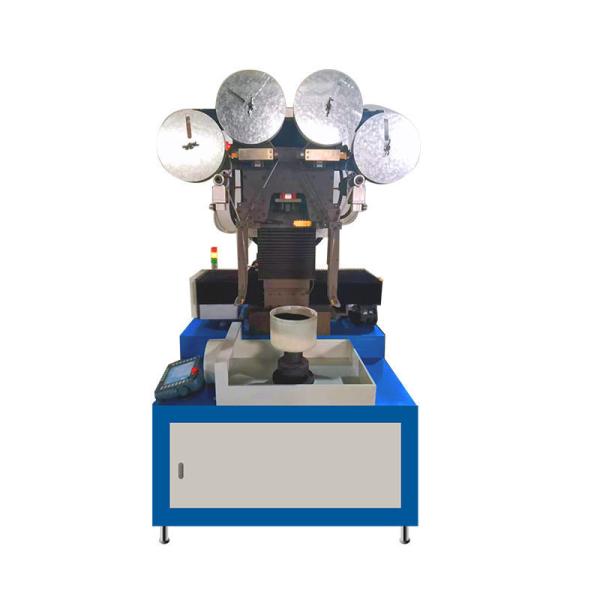 Automatic Aluminium Pot Polishing Machine For Cookware Belt Sanding