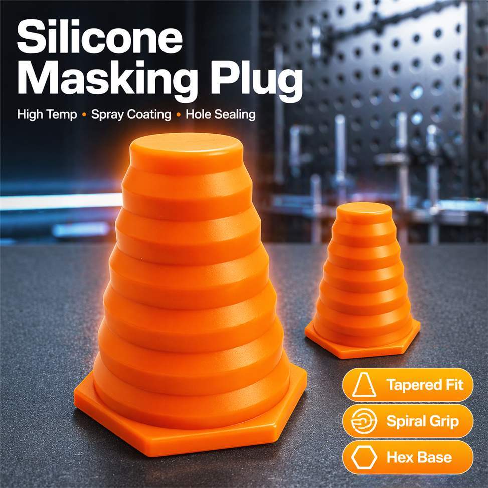 High-Temperature Silicone Masking Plugs for Powder Coating and Plating