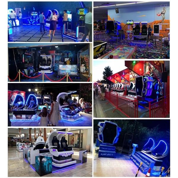 2 Seats Simulator Roller Coaster Sparta 9D VR Egg Cinema