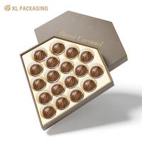 Caixa de chocolate personalizada de luxo Impressão offset Caixa de embalagem de papel de macarrão para chocolate em forma de diamante de design personalizado