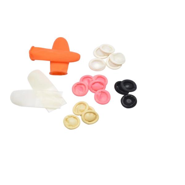 Cleanroom cream Color ESD Rubber Finger Stall For Industrial Use