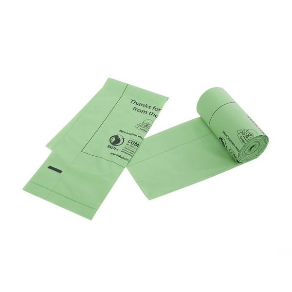Disposable Large Biodegradable Plastic Trash Bags PLA Compostable With Logos