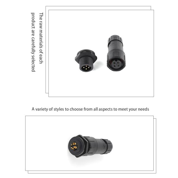 M14 IP68 Waterproof Panel Mount Connector 2 3 4 5 6pin Male Female Socket Plug for Various Applications