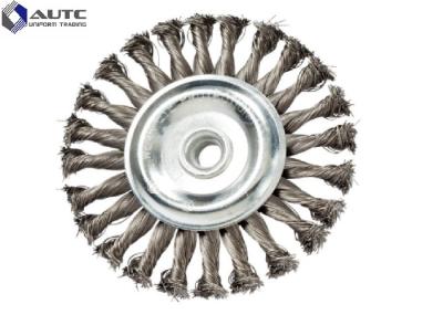 Escova frisada plano da roda do fio para o metal que lustra o OEM galvanizado do ferro aceitado