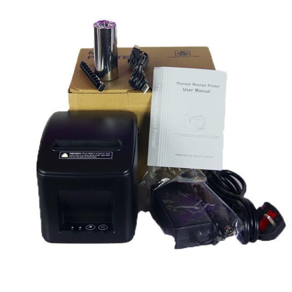 USB LAN Interface Thermal Receipt Printer with Auto Cutter and BT POS System Software 80mm