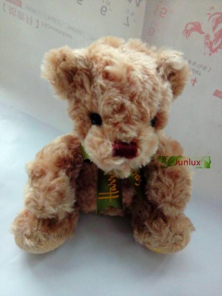 Plush 20cm Size  Bear With Tie On Neck Christmas Holiday Present Teddy Bew Children KIDS Stuffed Toys OEM Items Fashion