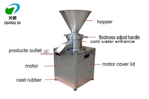 stainless steel vertical type sesame butter grinding machine tahini grinder equipment