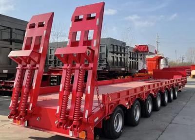 7 Axle Heavy Low Bed/Lowbed Ramp/Drop Deck Flatbed/Skeleton Semi Truck Trailer Tread 2180mm