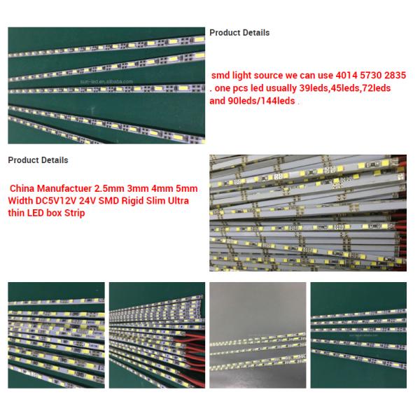 4mm Super Slim Led Strip 100CM 2835 Rigid Led Light Strip For Warehouse