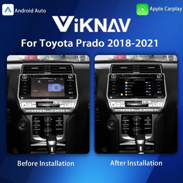 Système Viknav Linux OEM Pour Toyota Prado Pioneer 2014-2017 Mise à niveau décodeur Box Multimedia CarPlay sans fil