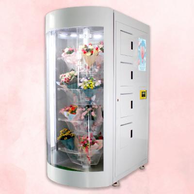 24 do hospital horas de máquina de venda automática da clínica com a prateleira transparente para flores