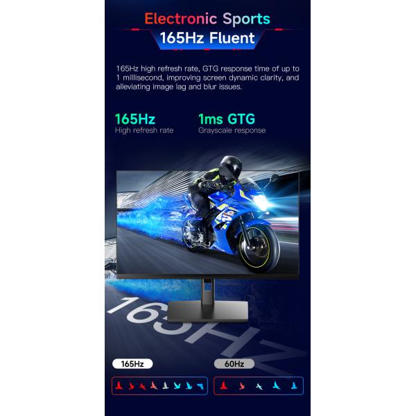 OEM 27 Inch Frameless Nano IPS PC Gaming Monitor 300cd/M2 With RGB Lighting