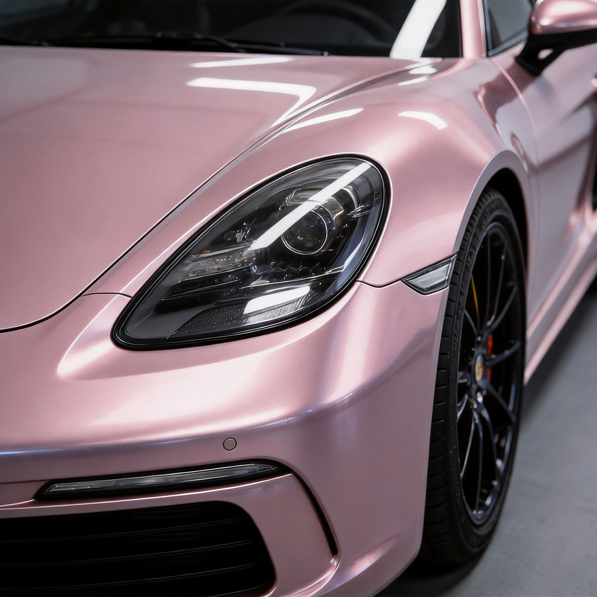 UV Protection Metallic Car Vinyl Wrap Self Healing Liquid Vinyl Car Wrap Shell Pink