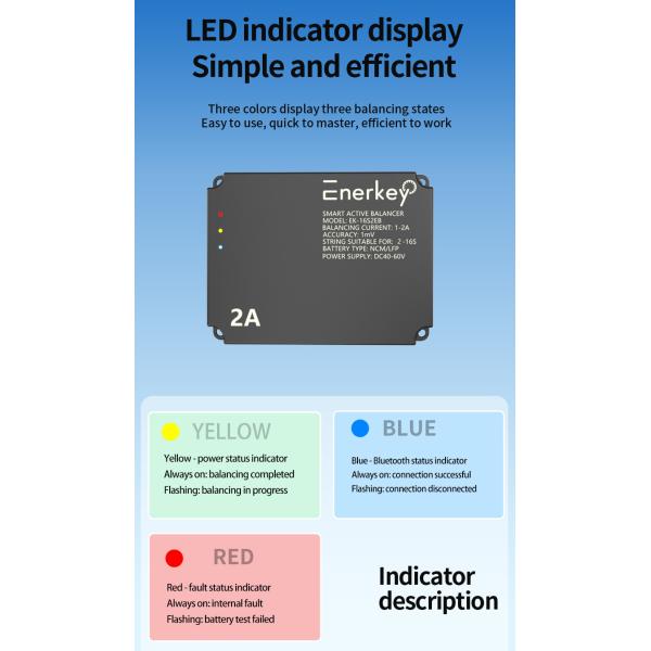 5TH Enerkey 4A Активный балансировщик Lifepo4 Батарея 16S 48V 4A Батарейный эквалайзер Smart 3S 12V 6S 8S 24V 24S 25V 100V Литий-ионный