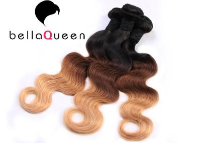 Extensões indianas do cabelo de Ombre Remy do Virgin, Weave do cabelo humano da onda do corpo