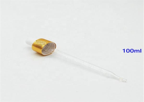 100ml Clear Glass Dropper Bottles With Gold Screw Cap Silicon And PP Material