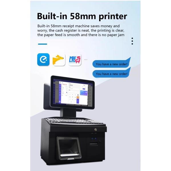 Thermal Printer Dual Screen 14-Inch All-In-One POS System for Retailers Origin and Win7/10 Android