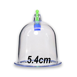 Plastic Vacuum Curve Shape Hijama Cup Class I ABS Material from CHIMEI 118-L150 4.5cm