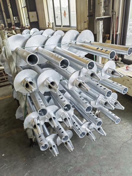 Foundation Use Steel Structure Helical Piles Round Shaft Screw Anchor