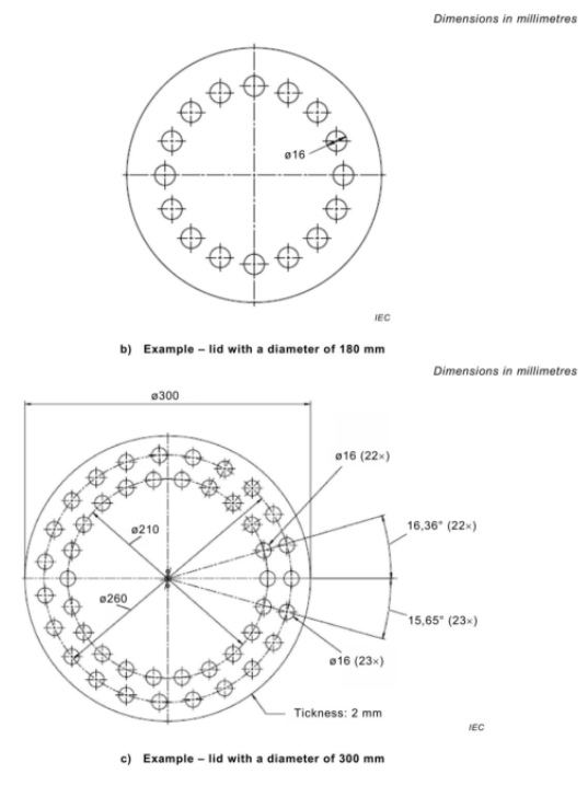 EN 60350-2 Standardized Cookware Lid With Temperature Sensor fixture test pot for induction cookers