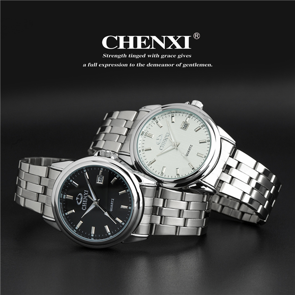 C005A Day& Date Display Calenda Waterproof Wristwatches Man Stainless Steel Big Mens Watch