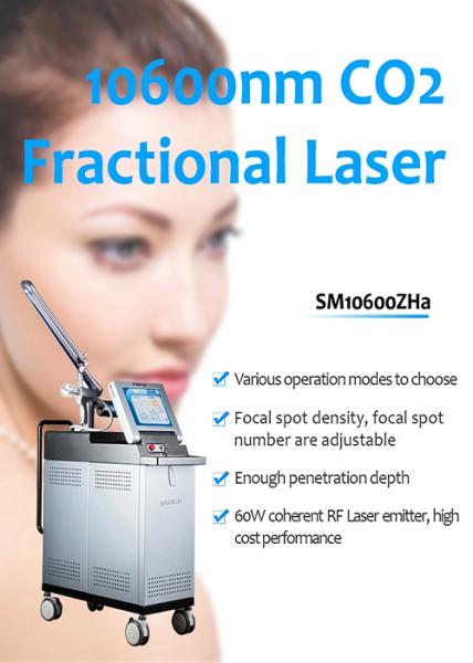 Hot Sale 10.4 Inch true color LCD touch screen 10600 nm wavelength fractional co2 dot laser machine
