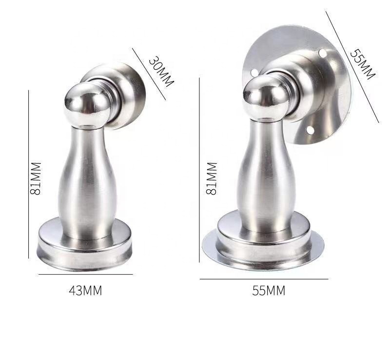 Stainless Steel Modern Anti-Collision Door Stopper Easy Installation Wall Mount for Hotel Use 1 Year Warranty Total Project