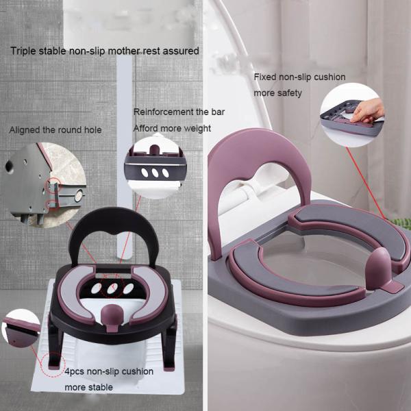 Black Kids Portable Baby Potty Training Toilet for Outdoor Camping Car Travelling