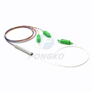 1x2 divisor 2 da fibra ótica da montagem em rack do Plc do Sc Apc em 1 para fora