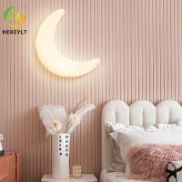 Lampe minimaliste d'étude de chevet de chambre à coucher de fond de la pièce d'enfants de lampe de mur de lune