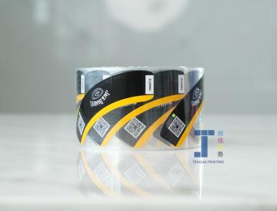 Waterproof Printed Transparent Labels Circle Visible Tags For Food Packaging
