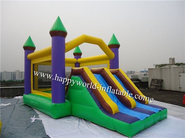 inflatable castle with slide , inflatable bouncer slide , jumping castle