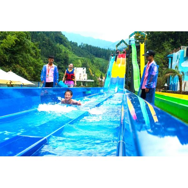 цвет высокоскоростных водных горок толщины 10mm голубой красный желтый