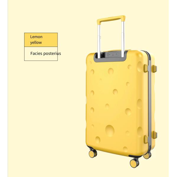 Maleta rígida de PC con diseño de puntos bonitos estilo esponja con asa suave, ruedas giratorias, apertura frontal y cerradura TSA de 24 pulgadas