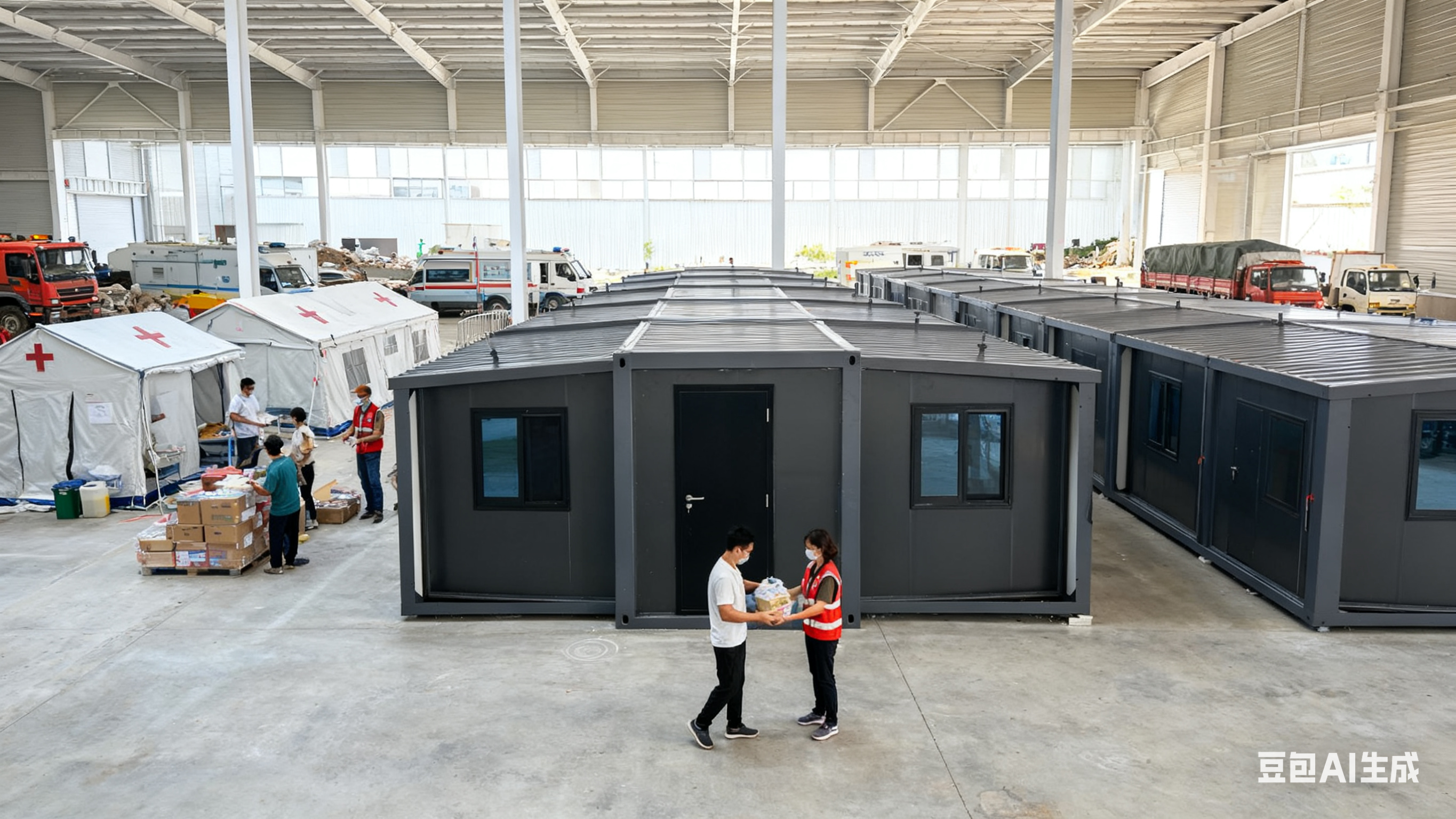 Foldable 20ft Container with 18mm Thick Fireproof Cement Fiber Floor 75mm EPS Sandwich Panels and 1 Year Warranty