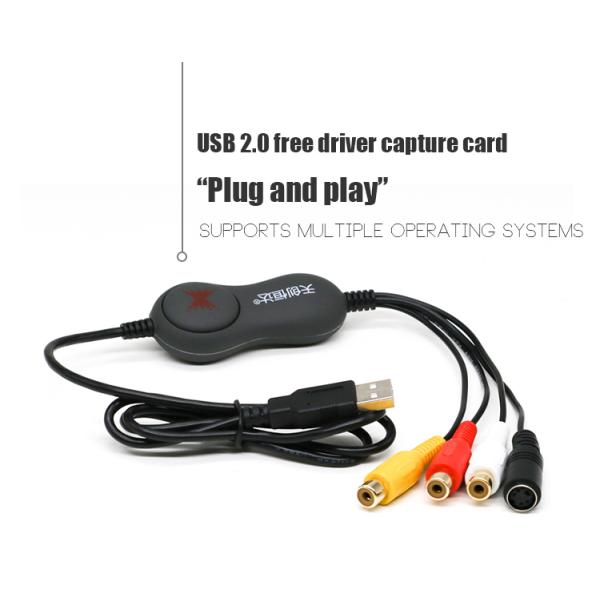80cm Cable Free Driver AV To USB Video Capture Device For Live Streaming