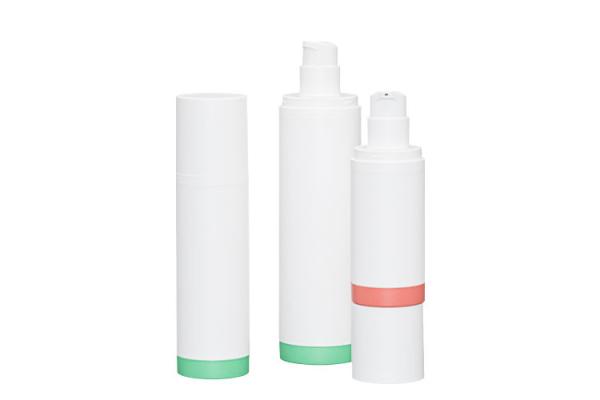 A bomba mal ventilada do sistema recarregável branco dos Pp engarrafa a forma redonda 30ml 50ml 100ml