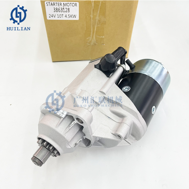 Engine Spare Parts 3863128 Start Motor Apply for Construction Machinery Excavator Attachments 24V 1OT 4.5KW Engine Start Motor